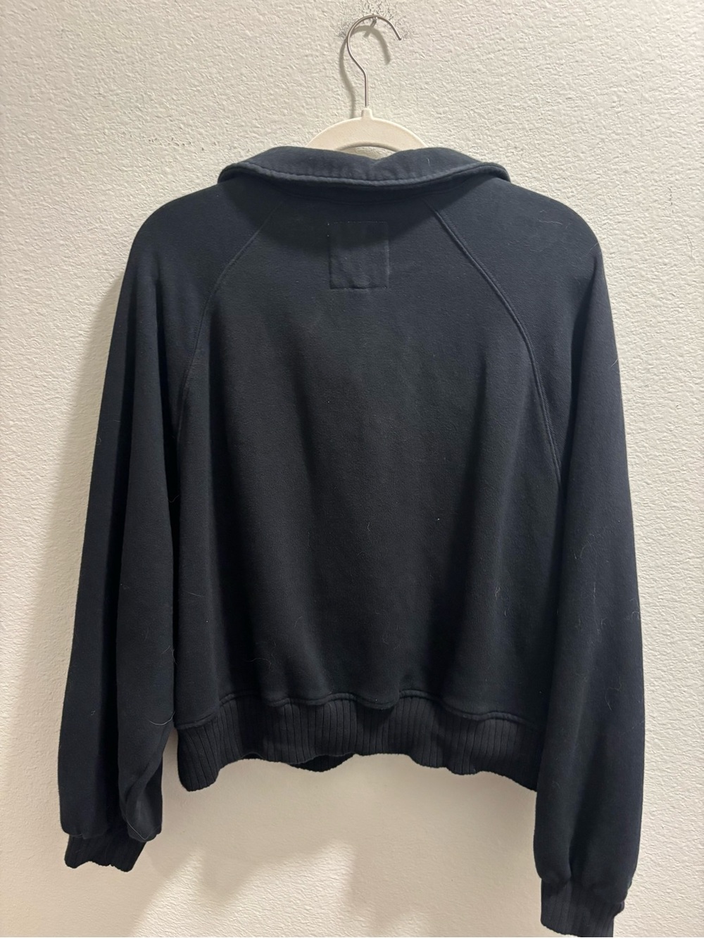 Aerie Black Snap-Front Pullover Sweater, size M - Picture 4 of 6